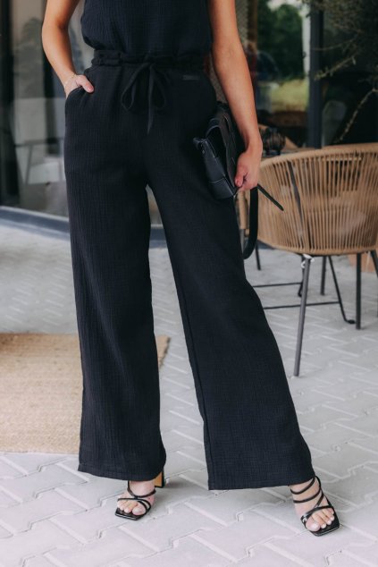 Outlet - Kalhoty Vito Mousseline Black