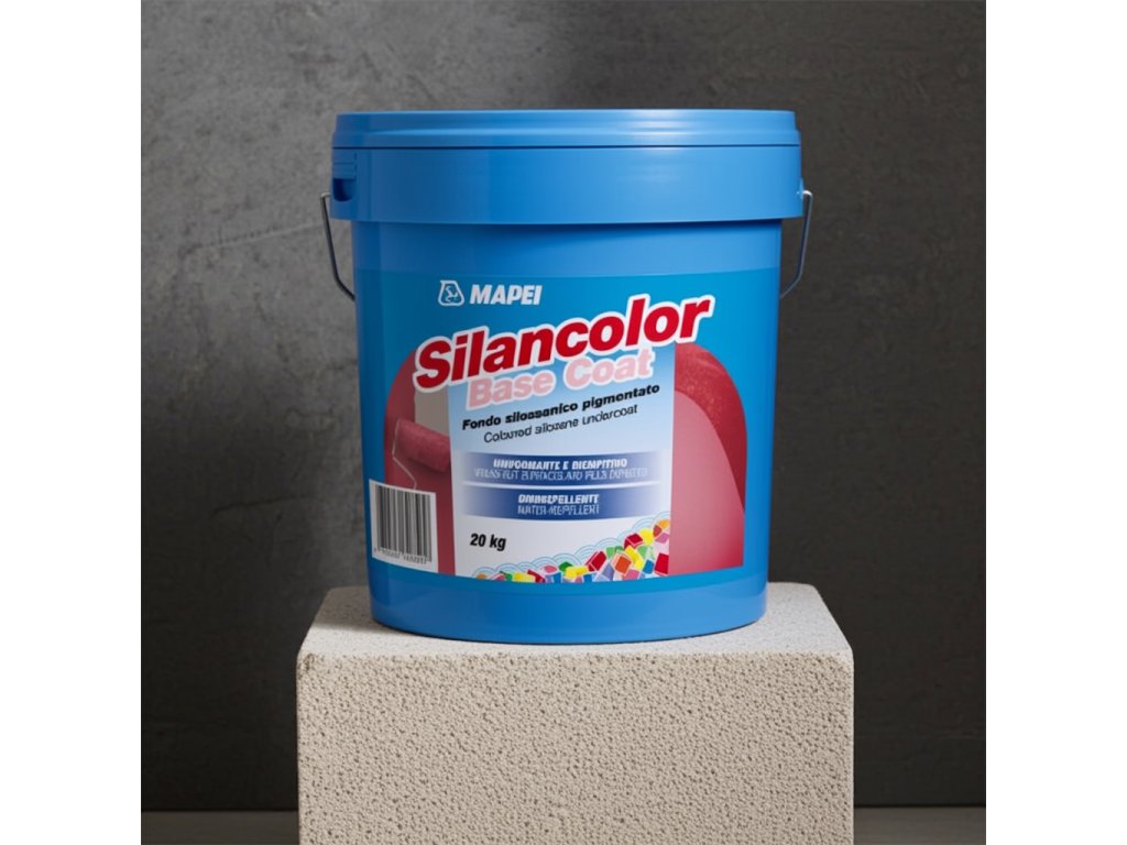 MAPEI Silancolor Base Coat 20kg Farebný, základný náter na báze silikónovej živice Balenie kategória B 20kg edited 4
