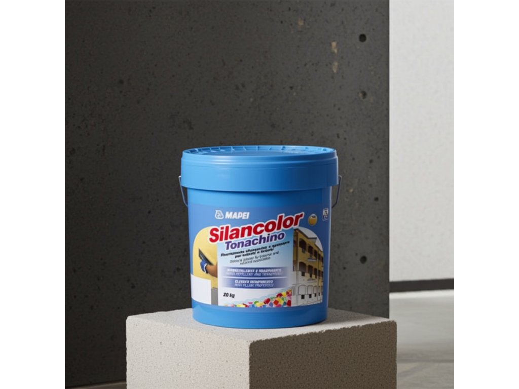 MAPEI Silancolor Tonachino 25 kg Silikónová omietka do exteriéru aj interiéru Balenie kategória B 25kg, Zrnitosť 1,2mm edited 4