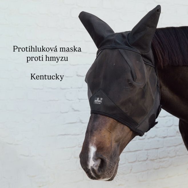 Nová maska proti mouchám Kentucky s ušima Soundless chrání oči a uši vašeho koně před mouchami a jiným hmyzem a zabraňuje...