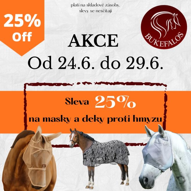 💥AKCE -25% na masky a deky proti hmyzu až do 29.6.💥🤩 #bukefalos #akce #jezdeckepotreby #maska #kone