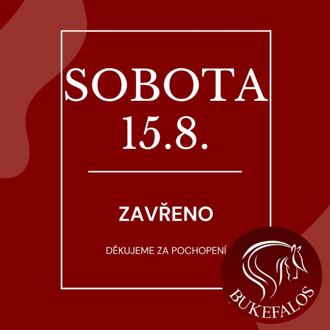 📢 V sobotu 15. 8. bude naše prodejna zavřená. Děkujeme za pochopení a budeme se na vás těšit opět v běžné otevírací době....