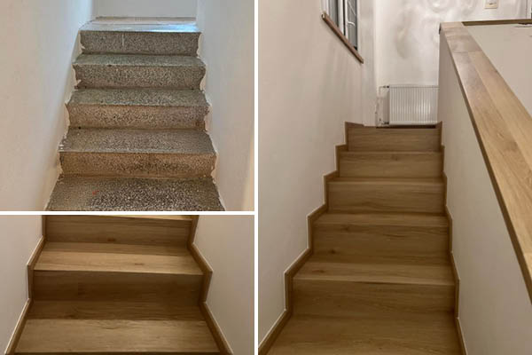 Bukoma Dub Natur Light podlaha a obklad schodiště, Horní Benešov