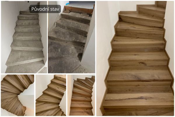 Vinylové schody bez nosu | BUKOMA PREMIUM Dub Halifax Tabákový | Bošovice, Vyškovsko