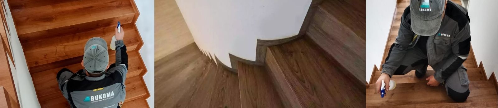 Obklad schodiště BUKOMA – průběh realizace