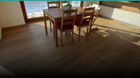 Záběr na místnost s vinylovou podlahou BUKOMA 3D TEX U-CLICK