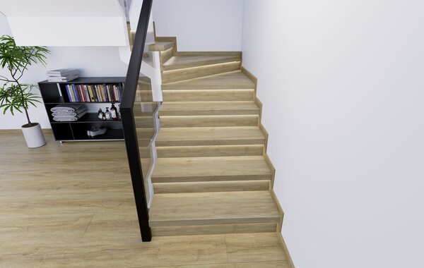Vinylové schody v reálné scéně – virtuální showroom