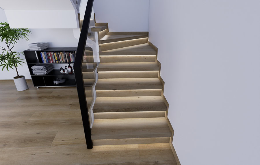 Virtuální showroom BUKOMA – schody s nosem (LED)