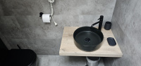   Obklad koupelny vinylem Bukoma Stone uClick XL Beton Kámen Šedohnědý 4