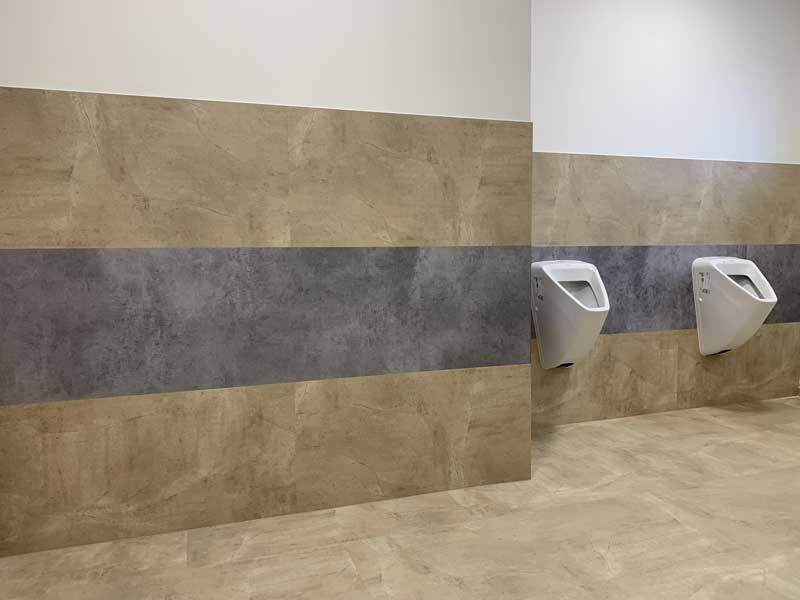 Obklad zdí i podlah na WC