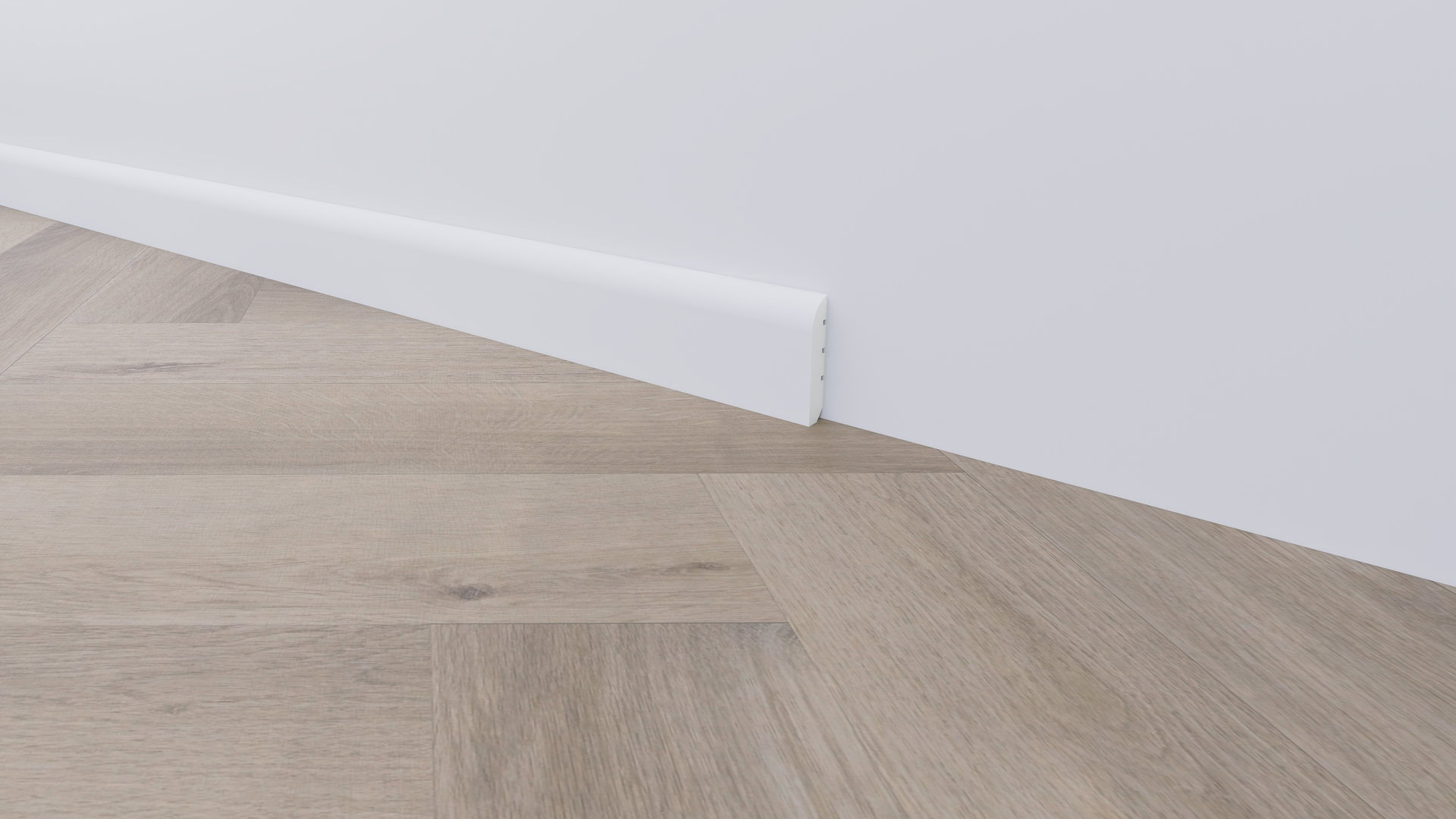 Soklová lišta BUKOMA PROFI-80 Bílá u vinylové podlahy