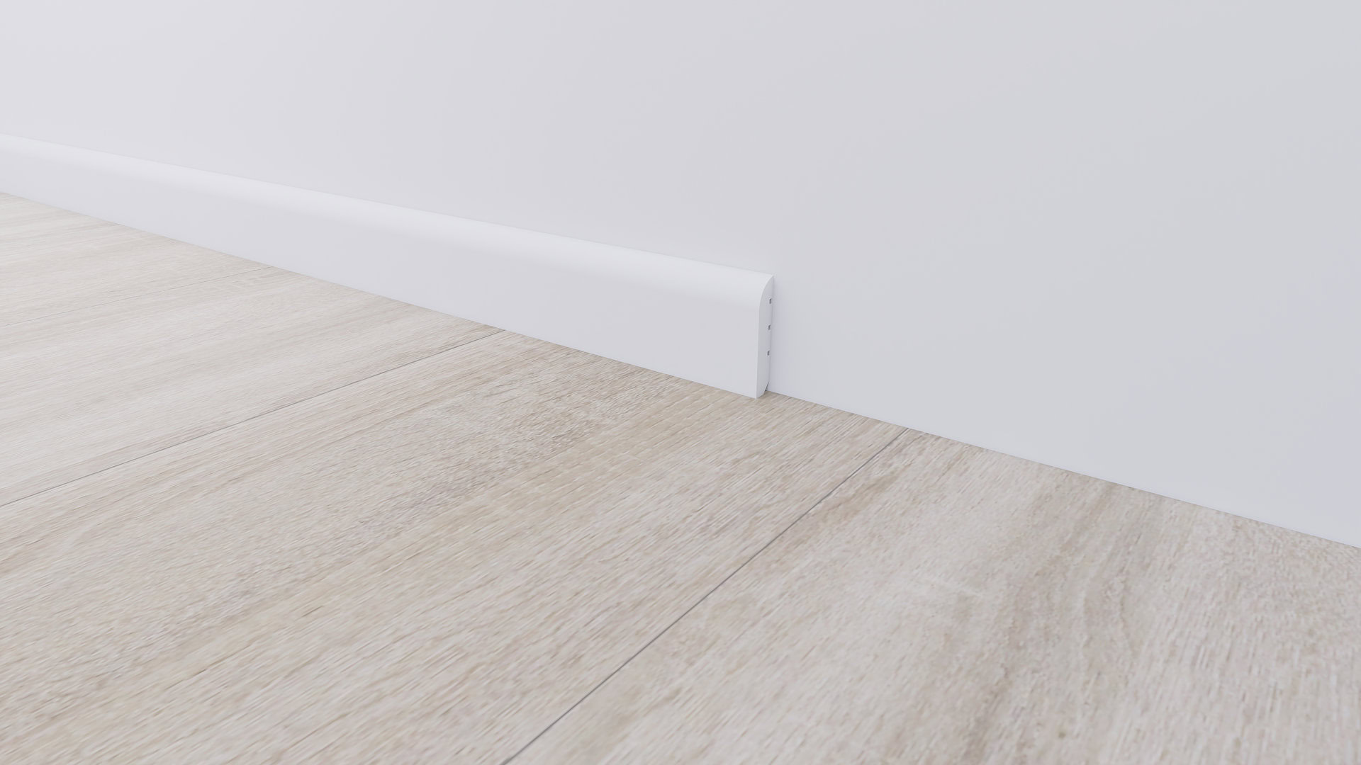 Soklová lišta BUKOMA PROFI‑60 Bílá – kombinace s Dubem Bardolíno Přírodní
