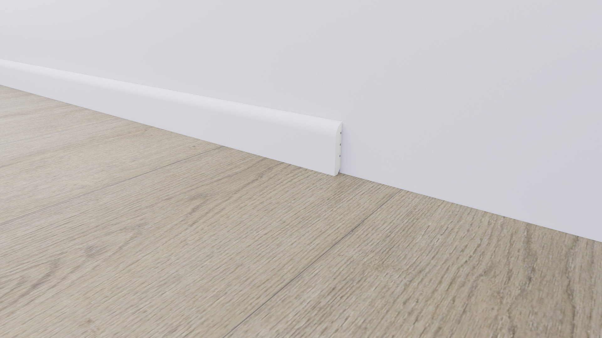 Soklová lišta BUKOMA PROFI‑60 Bílá – kombinace s Dubem Classic