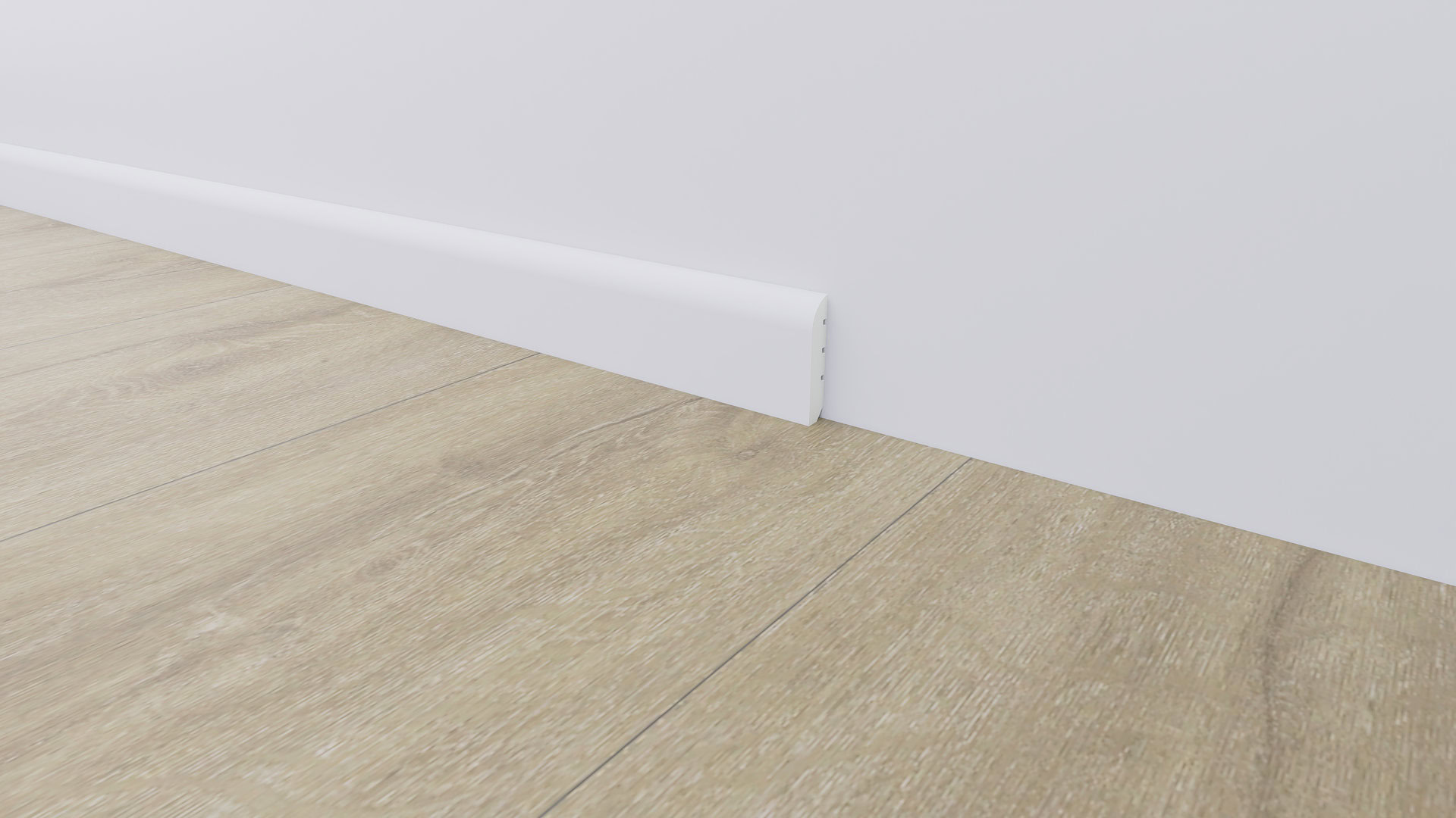Soklová lišta BUKOMA PROFI‑60 Bílá – kombinace s Dubem Hamilton Přírodní