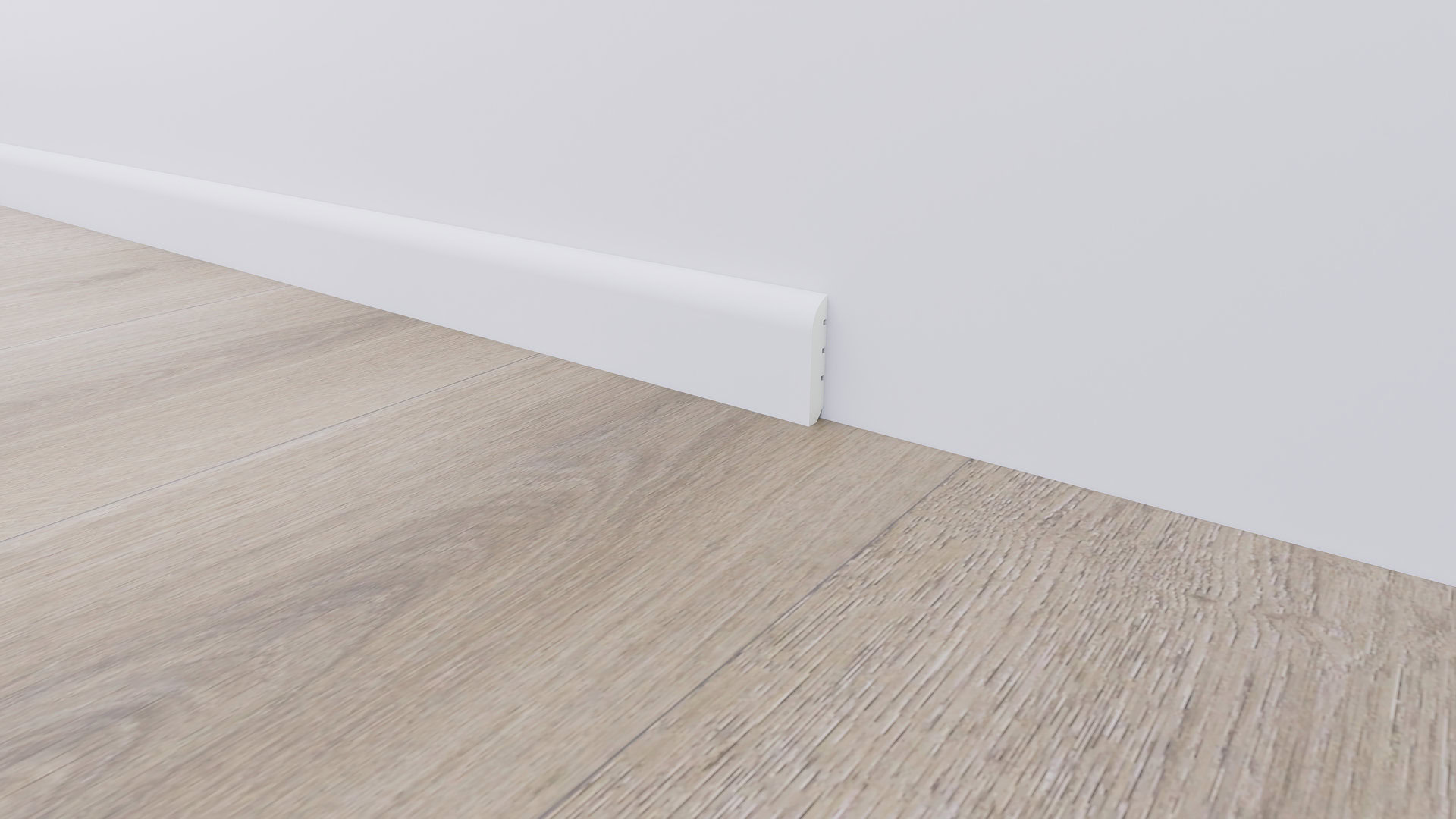 Soklová lišta BUKOMA PROFI-60 Bílá u vinylové podlahy