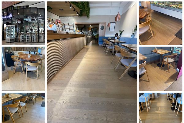 Vinylová podlaha v kavárně a restauraci Opera Caffe, Olomouc