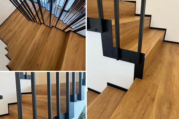 Stylový obklad schodiště vinylovou podlahou Parador