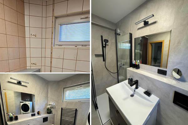 Renovace koupelny vinylovou podlahou bez bourání – Březina u Tišnova