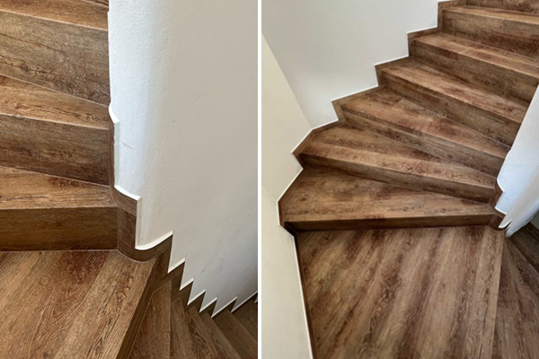 Schody bez nosu z vinylu Bukoma Dub Přírodní