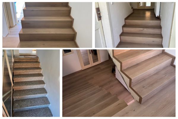 Obklad schodiště vinylovou podlahou – Bukoma Premium Dub Natur Elegance | Nebovidy u Brna