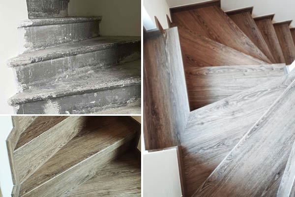 Detailní rekonstrukce schodů s vinylovou podlahou | Dub Wild od BUKOMA