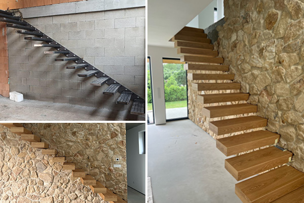 Bukoma vetknuté schody z vinylu Bratislava