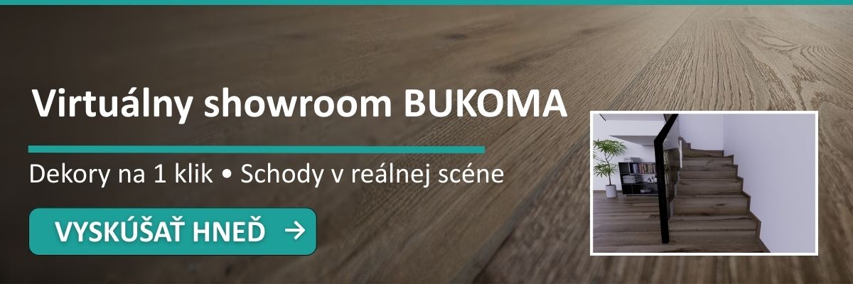 Virtuálny showroom BUKOMA – porovnajte dekory na schodoch bez nosa
