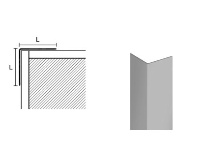 lišta k ochraně rohu PVC seda