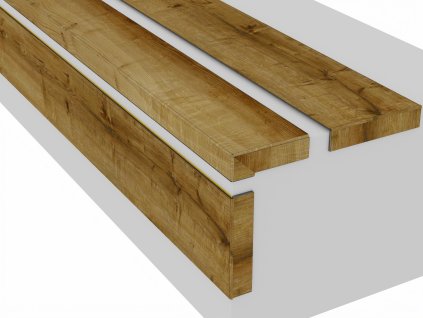 schody s ohyby schema rozklad Bukoma dub Rustikalni Medovy