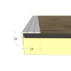 Podlahovy L profil 24x20 mm rozmery