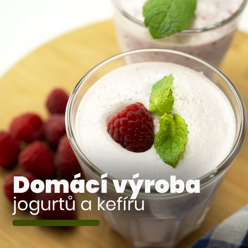 Prémiové lyofilizované kultury pro domácí přípravu čerstvého jogurtu s garantovaným obsahem živých bakterií a bez jakýchkoliv aditiv.