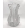 Váza - sklo šedo bílá