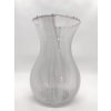 Váza - sklo šedo bílá