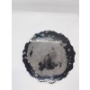 Váza - sklo černá divočina s talířkem