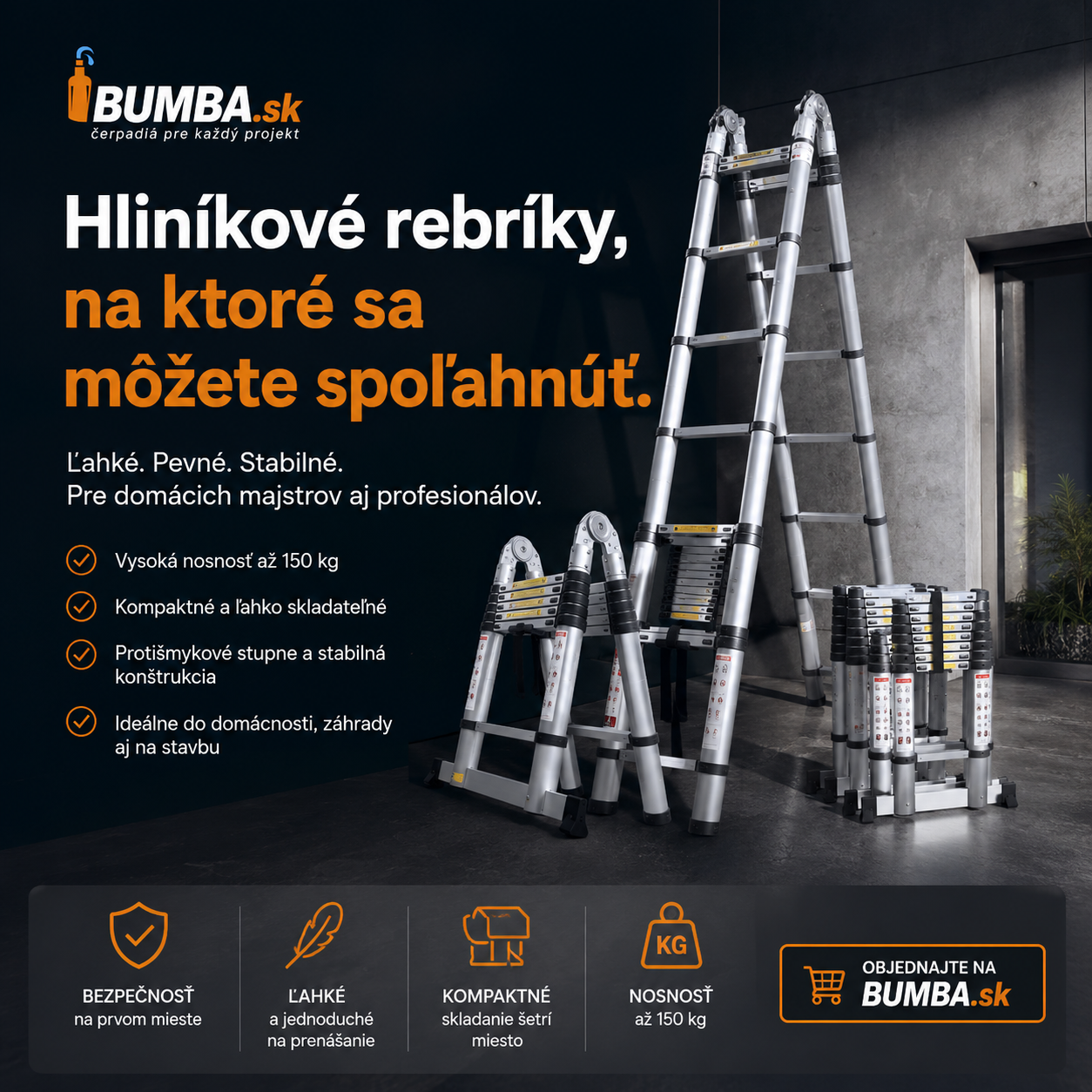 Aký rebrík vybrať? Teleskopický, hliníkový alebo multifunkčný rebrík