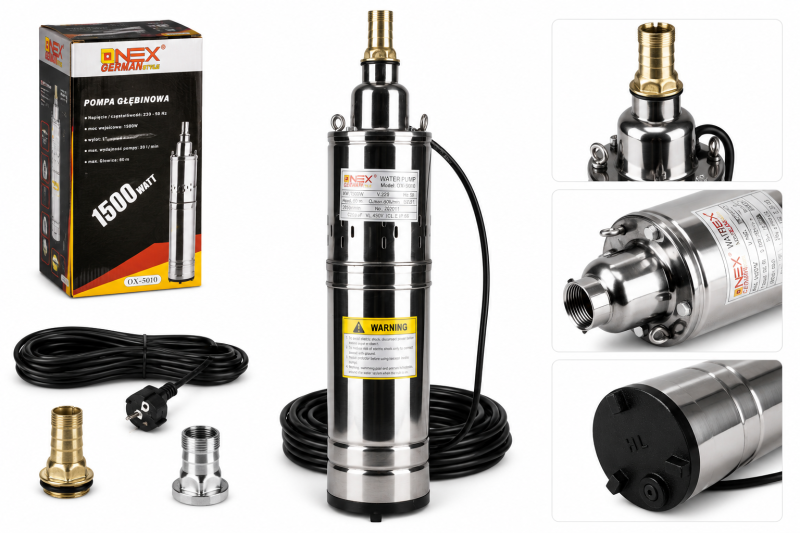 Balenie ponorného čerpadla ONEX OX-5010 1500 W