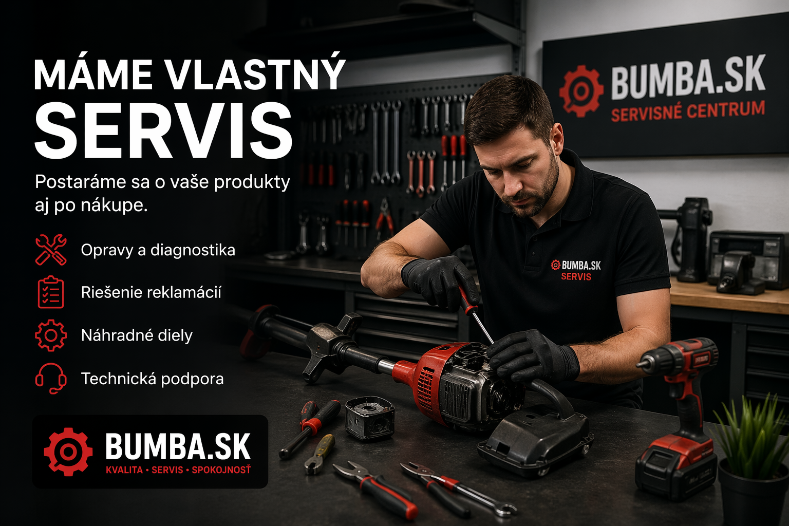 Servis náradia BUMBA.sk – opravy, reklamácie a technická podpora