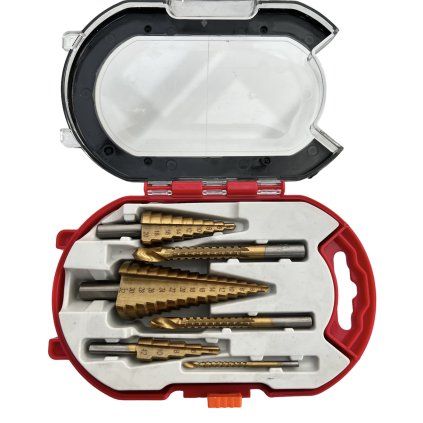 Sada stupňovitých vrtákov a fréz do kovu 6KS