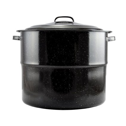 Smaltované nohy s pokrievkou 45 cm 31,5 litra čierne