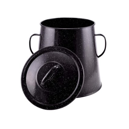 Smaltovaná nádoba na masť 10 litrov, čierny