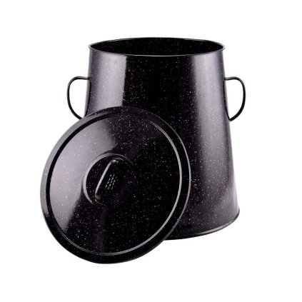 Smaltovaná nádoba na masť 30 litrov, čierny