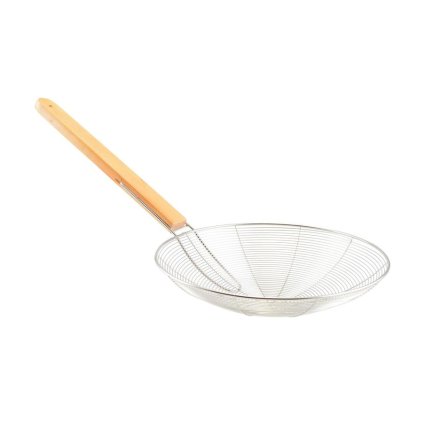 Wok - Vareška na vyprážanie, vareška na vyprážanie s drevenou rukoväťou