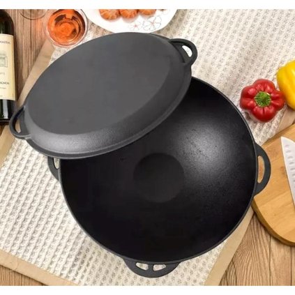 Liatinový 3v1 hrniec/panvica/gril 32 cm