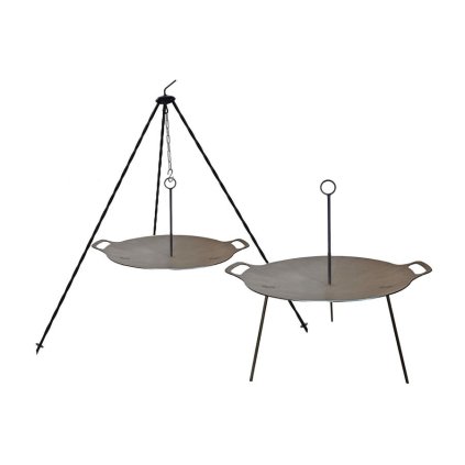 Grilovacia platňa na nožičkách s úchytom na zavesenie 60 cm