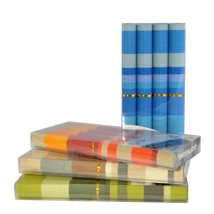 Sada 4 jedálenských prestieraní, pruhované