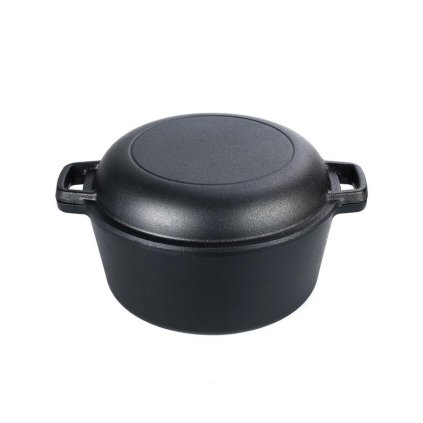 Liatinová 2v1 panvica, krájač s pokrievkou 26 cm