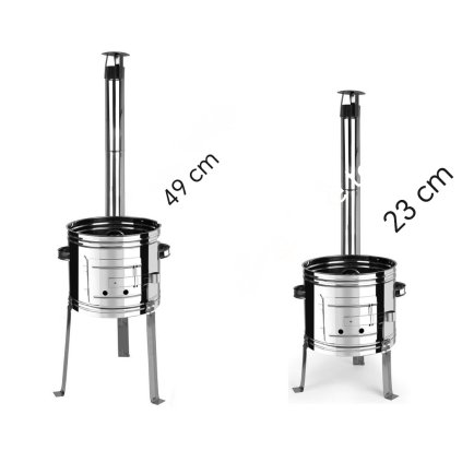 7356 1 7356 1 dlhe nohy pre party kotlik 3 ks z nehrdzavejucej ocele 49 cm