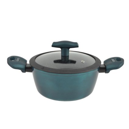 Nepriľnavý hliníkový hrniec Sea Line so sklenenou pokrievkou 20 cm, 3,2 l, indukčný