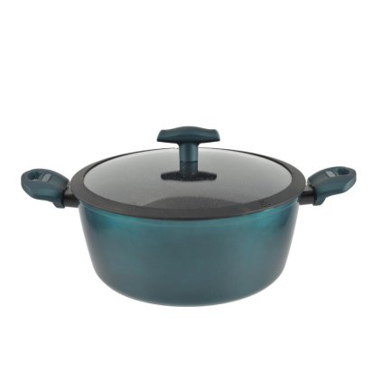 Nepriľnavý hliníkový hrniec Sea Line so sklenenou pokrievkou 28 cm, 6,1 l, indukčný