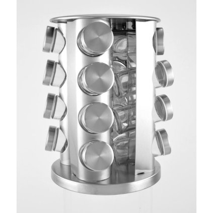 Otočný stojan na koreniny 16 dielov z nehrdzavejúcej ocele